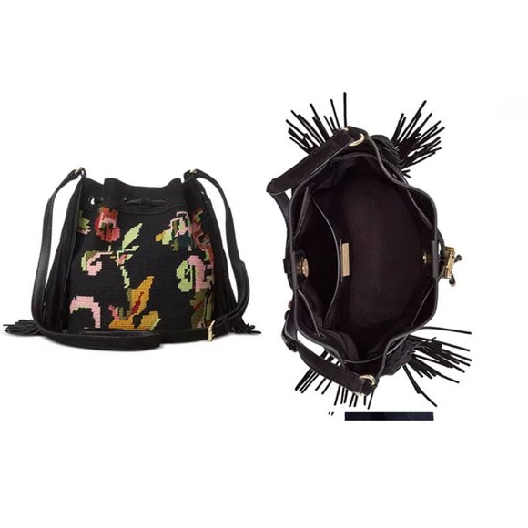 LAUREN RALPH LAUREN Needlepoint Medium Andie Drawstring Bag - Picture 7 of 8